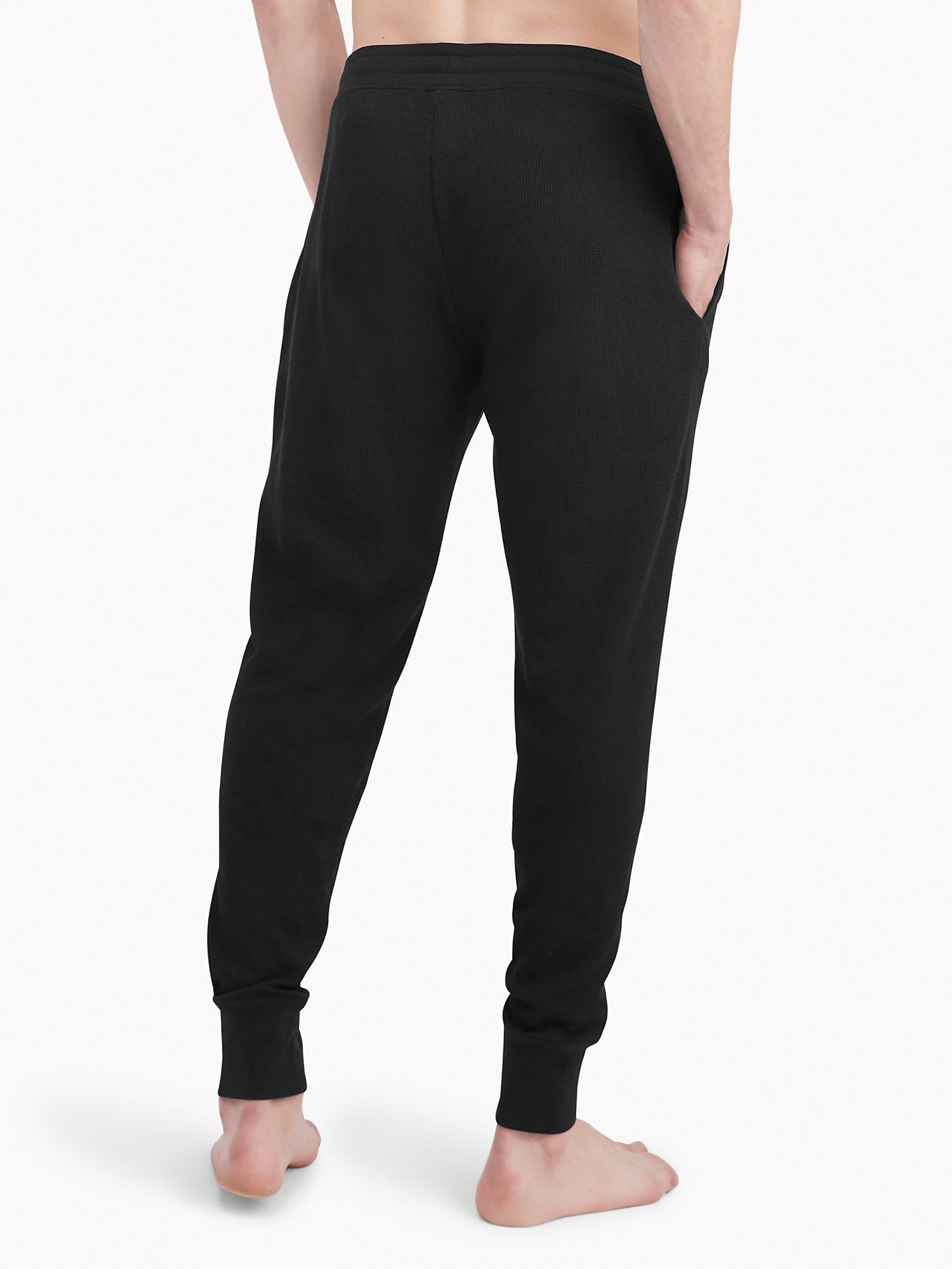 NK Terry Fleece Slim Fit Jogger Trouser For Men-Black-RT1757