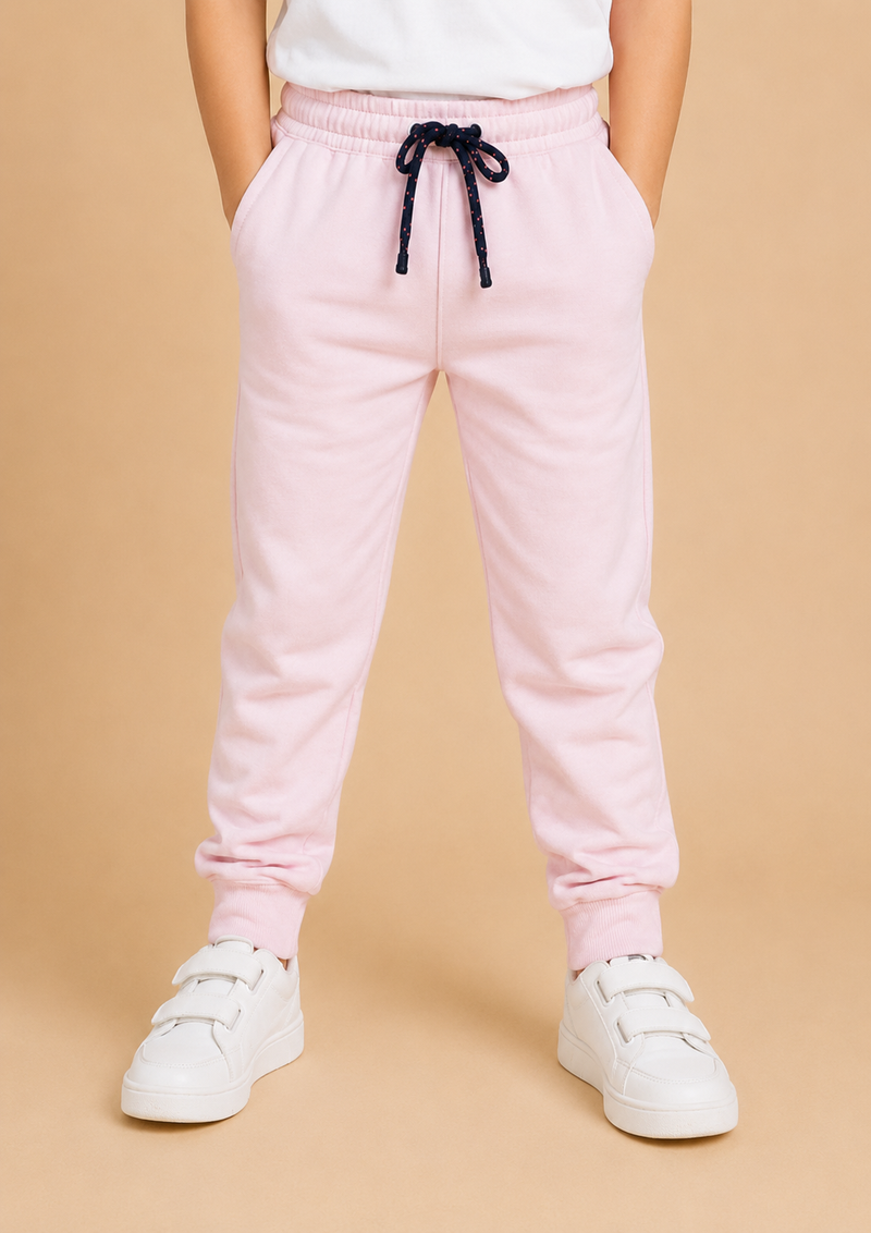 Kids Light Pink Jogger Pants – Soft & Comfortable Casual Trouser na165