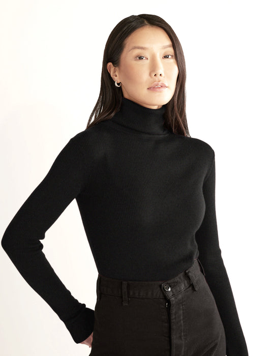 Fashion Turtleneck Knit wears Sweater Long Sleeve Pullover For Women-Dark Grey-AZ87