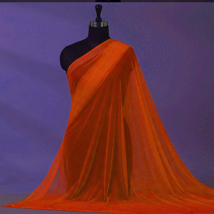 Imported Net Dupatta- Orange