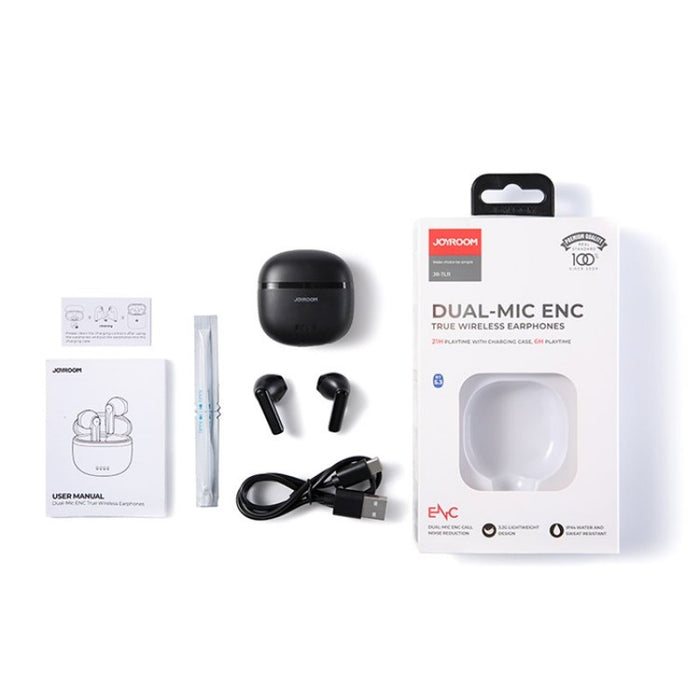 JOYROOM JR-TL11 Dual-Mic ENC True Wireless Earbuds-Black-BR14100