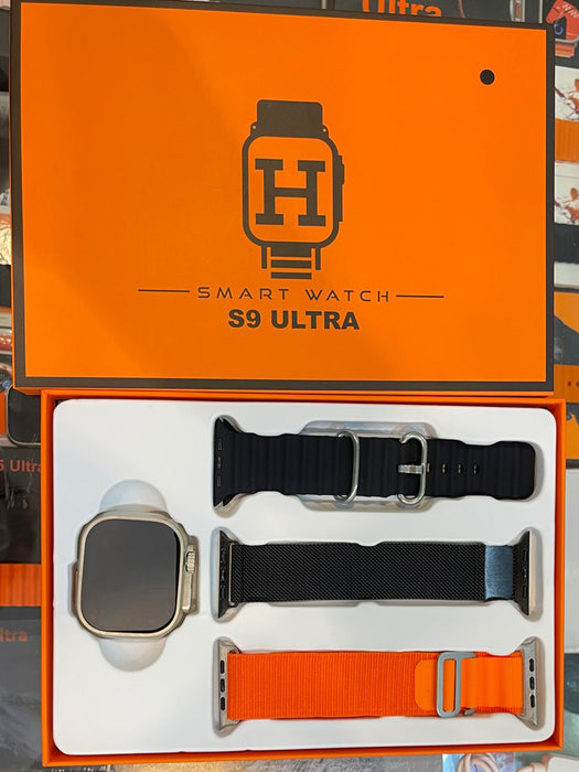 S9 Ultra Smart Watch Series with 3 Stripes-Orange-BR685
