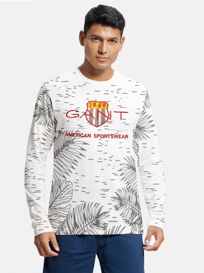 1949 Long Sleeve Tee Shirt For Men-White-BR13440