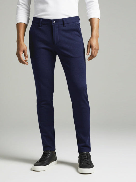 Louis Vicaci Lycra Stretchy Slim Fit Pent For Men-Navy-RA0131