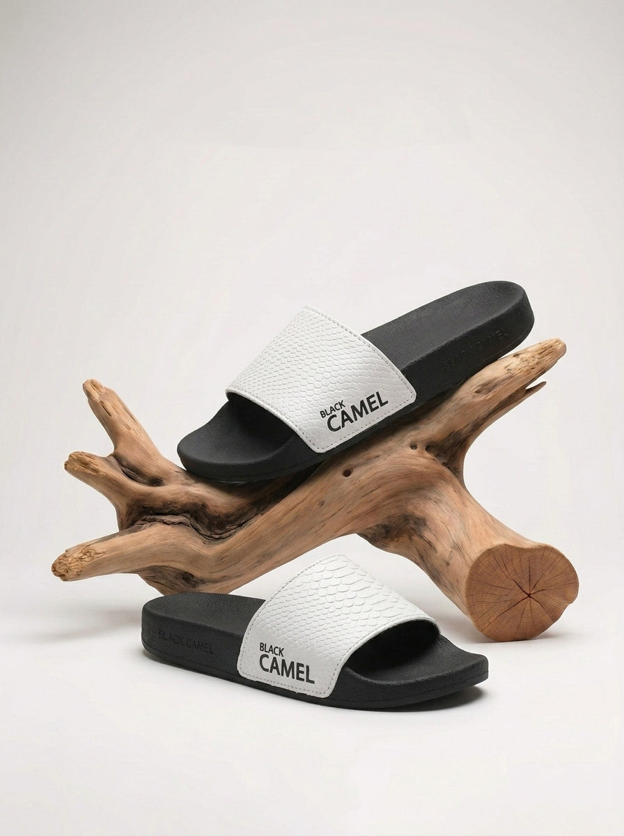 Men's Premium Flip Flop Fashion Slides-White-BE5518