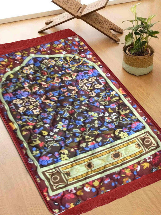 Super Soft Muslim Prayer Foam Thick Velvet Non-Slip Janamaz-BR13880