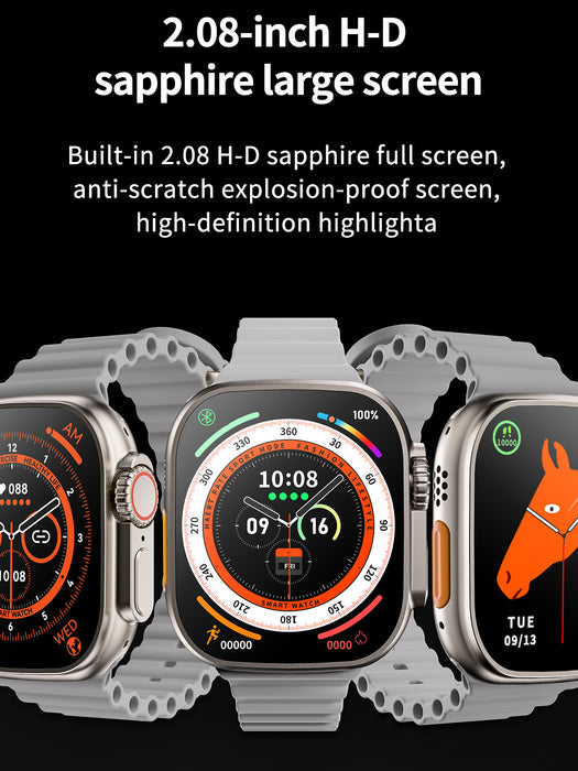 S9 Ultra Smart Watch Series with 3 Stripes-Orange-BR685