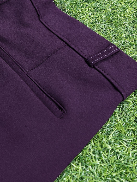 Louis Vicaci Interlock Stretchy Slim Fit Lycra Pent For Men-Dark Purple-AZ156