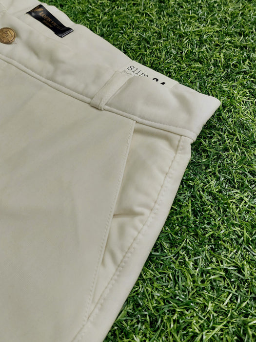 Louis Vicaci Interlock Stretchy Slim Fit Lycra Pent For Men-Cream-AZ150