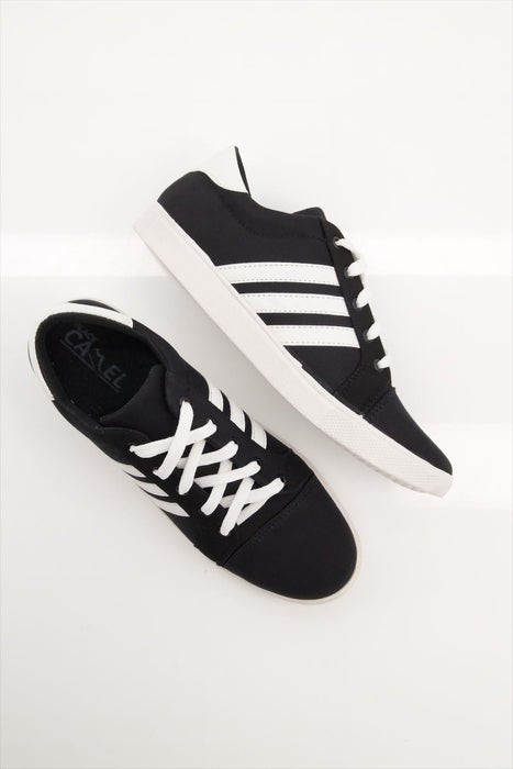 Men Asiwen Black Slip Fit Sneakers