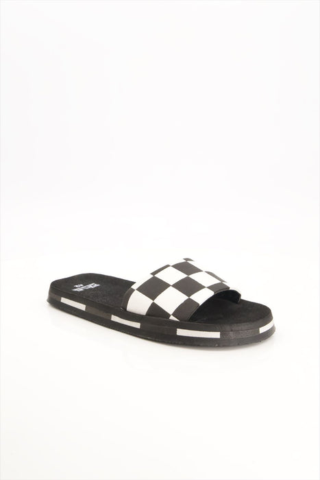 Men Checkered Slide