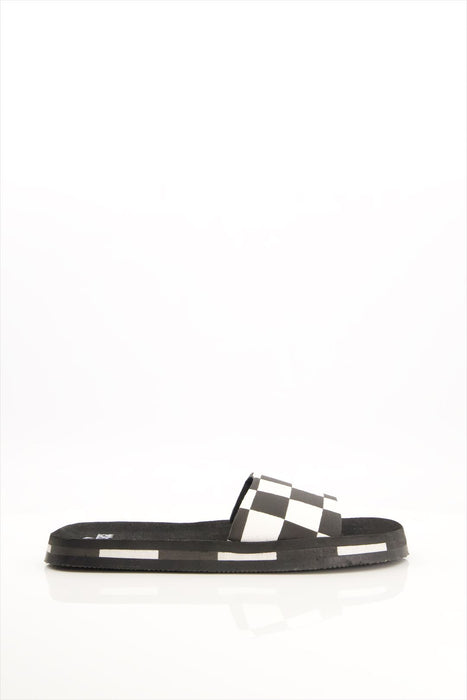 Men Checkered Slide