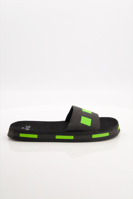 Men Green Dot Slide