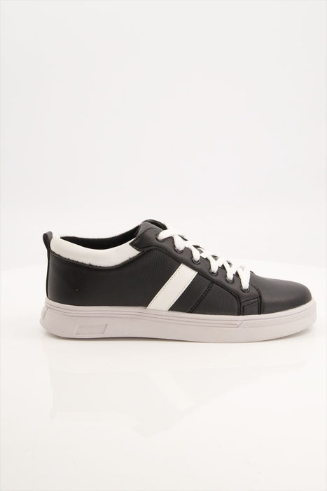 Man Pu Leather White Sneaker