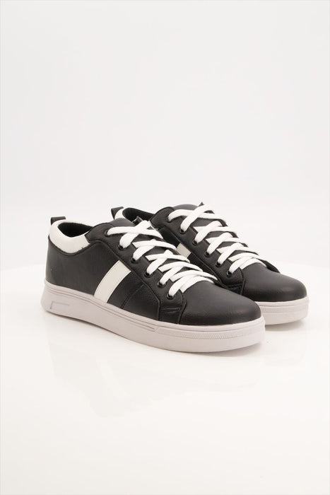 Man Pu Leather White Sneaker