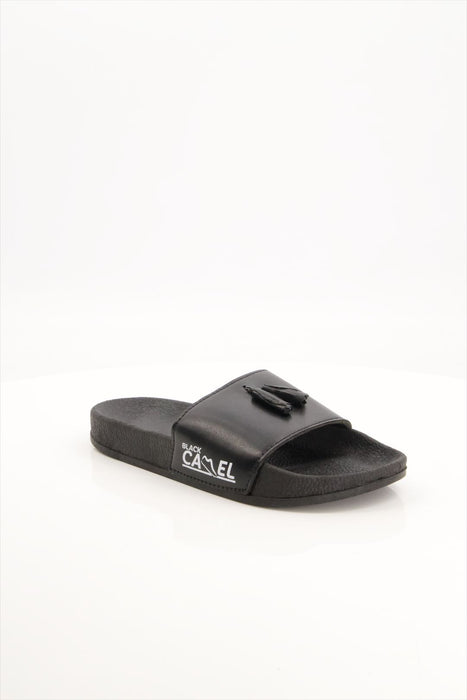 Men Tassel Style Black Slide