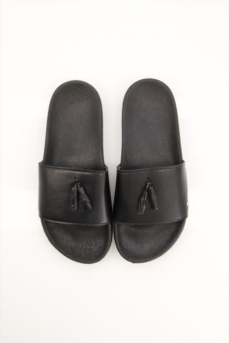 Men Tassel Style Black Slide