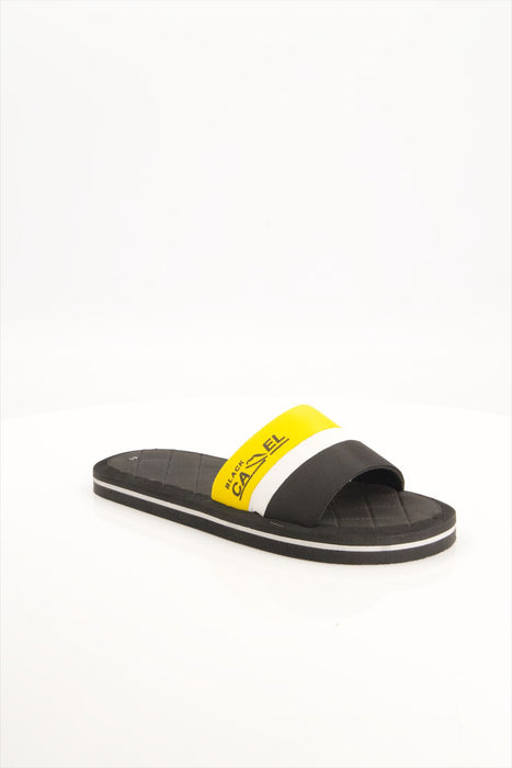 Men Black-Yellow Slide