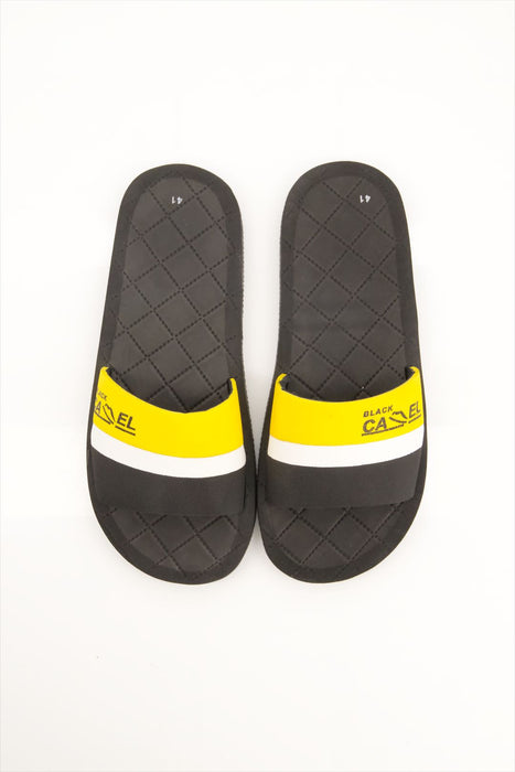 Men Black-Yellow Slide