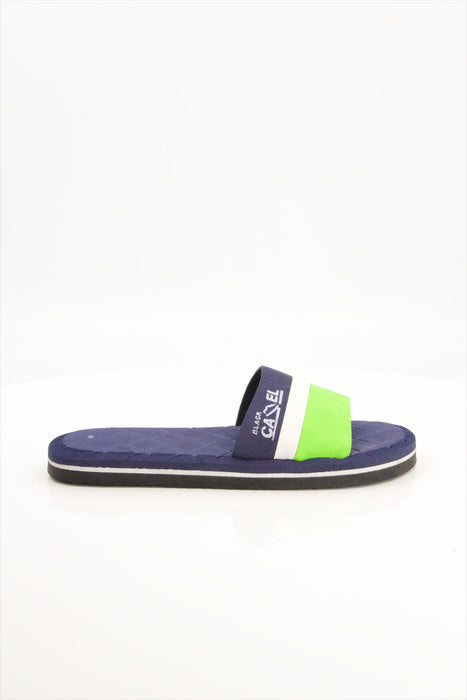 Men 003 Navy-Green Slide