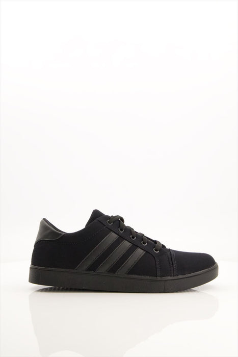 Black Camel Black Stripe Design Sneakers-777