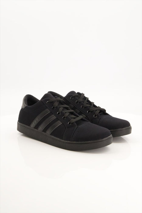 Black Camel Black Stripe Design Sneakers-777