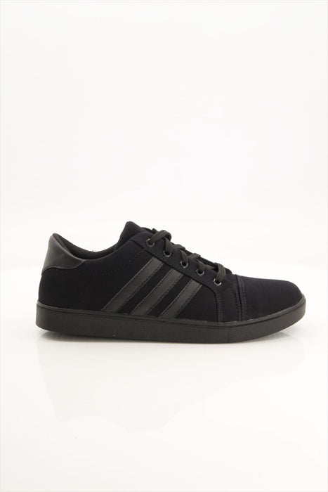 Black Camel Black Stripe Design Sneakers-777