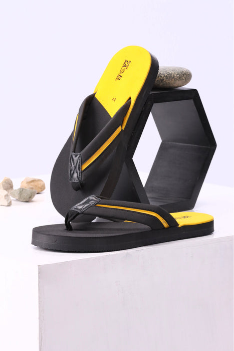 Men 006 Black-Yellow Slide