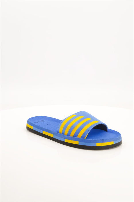 Black Camel Line Style Slide Blue