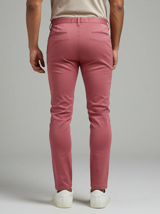 Louis Vicaci Lycra Stretchy Slim Fit Pent For Men-Light Magenta-BR453