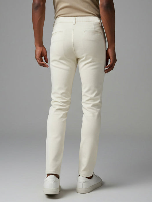 Louis Vicaci Lycra Stretchy Slim Fit Pent For Men-Off White-RA0125