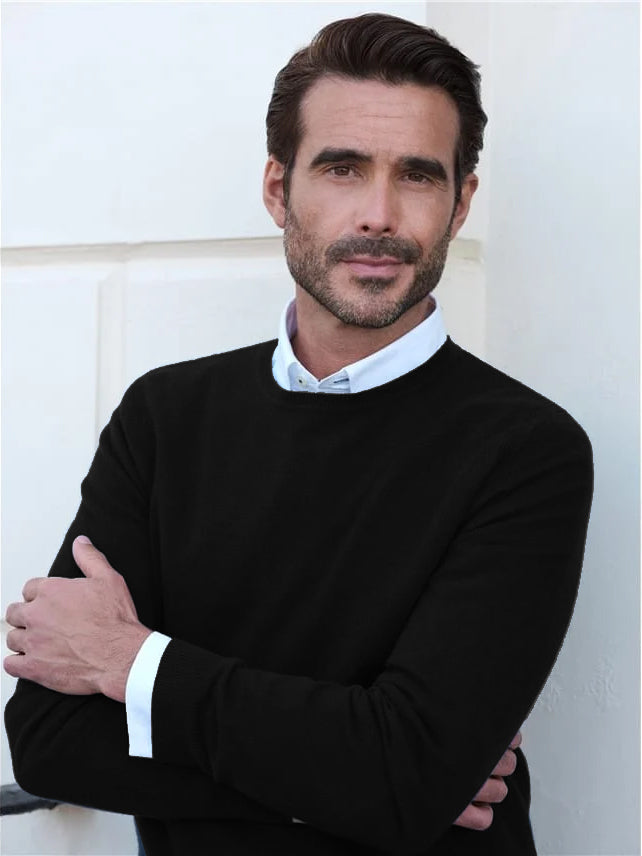 Full Fashion Wool Sweatshirt For Men-Black-BR1152