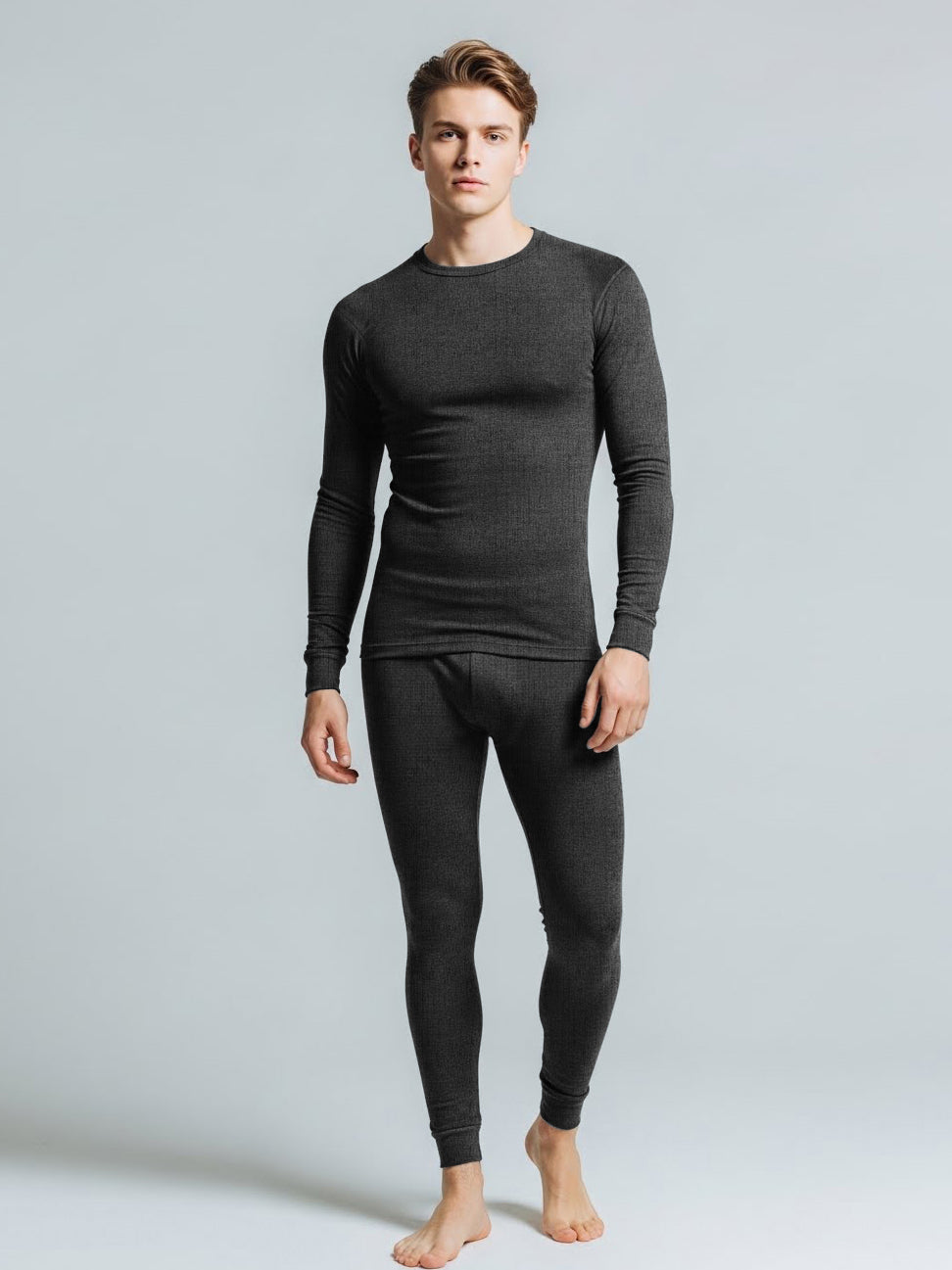 Thermal Warmer Suit For Men-Charcoal-TVS02