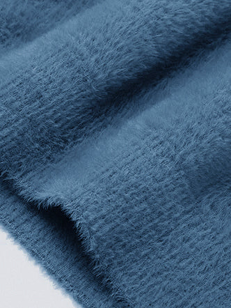 Louis Vicaci Turtle Neck Rabbit Wool Sweatshirt-Blue-BR1215