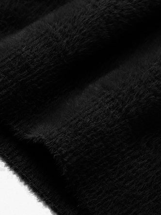 Louis Vicaci Turtle Neck Rabbit Wool Sweatshirt-Black-BR1171