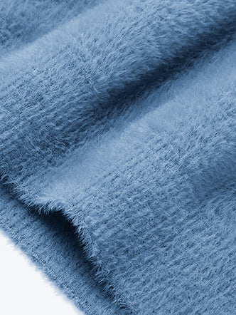 Louis Vicaci Turtle Neck Rabbit Wool Sweatshirt-Light Blue-BR1176