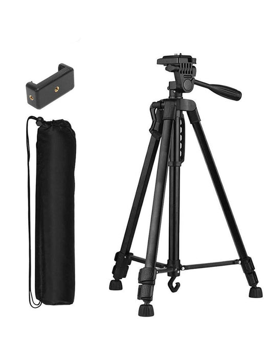 3366 Aluminum Tripod Stand (55-inch) With Mobile Phone Holder-BE1853/BR14022