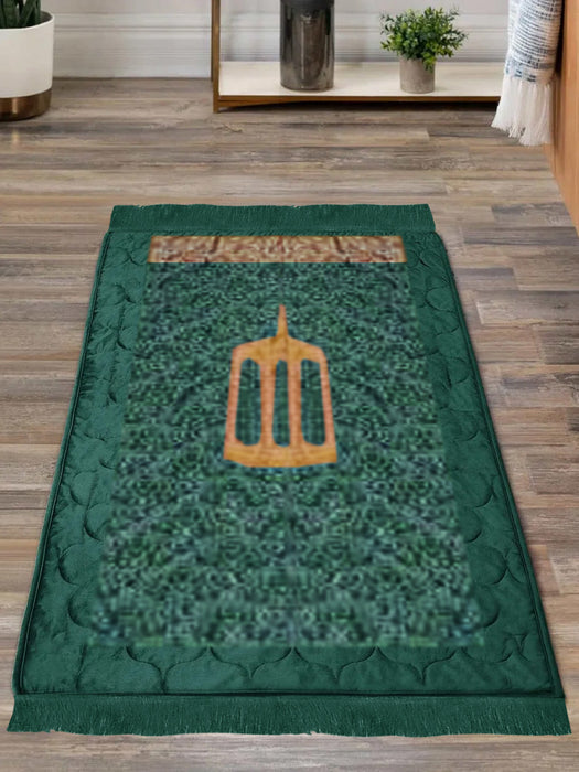 Super Soft Muslim Prayer Foam Thick Velvet Non-Slip Janamaz-BR13879