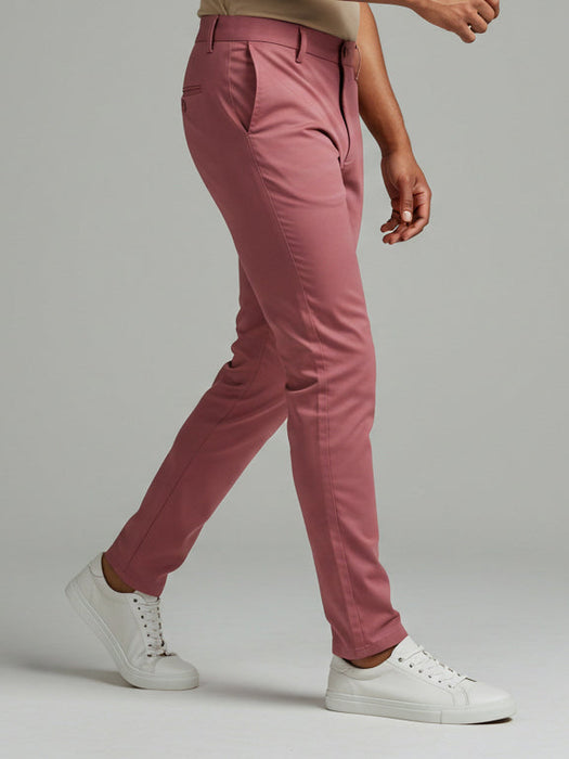 Louis Vicaci Lycra Stretchy Slim Fit Pent For Men-Light Magenta-BR453