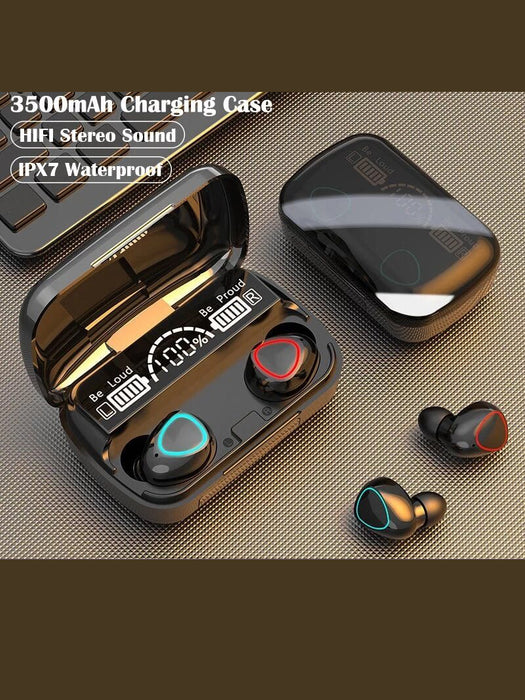 TWS M10 Earbuds Bluetooth 5.1 Earphones 3500mAh Charging Box Wireless Stereo Headphones Sports Waterproof Earbuds Headsets With Microphone-BR584