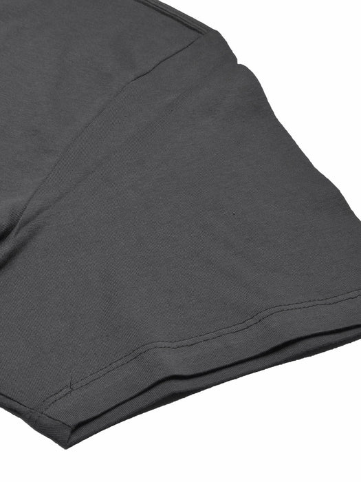 47 Single Jersey Crew Neck Tee Shirt For Men-Dark Grey with Print-BR13244