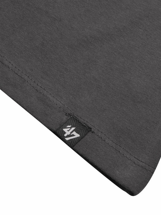 47 Single Jersey Crew Neck Tee Shirt For Men-Dark Grey with Print-BR13244