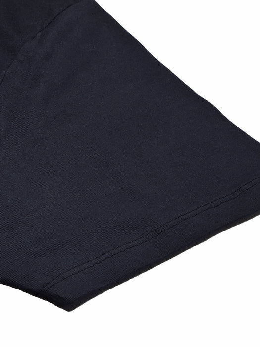 47 Single Jersey Crew Neck Tee Shirt For Men-Dark Navy with Print-BR13252