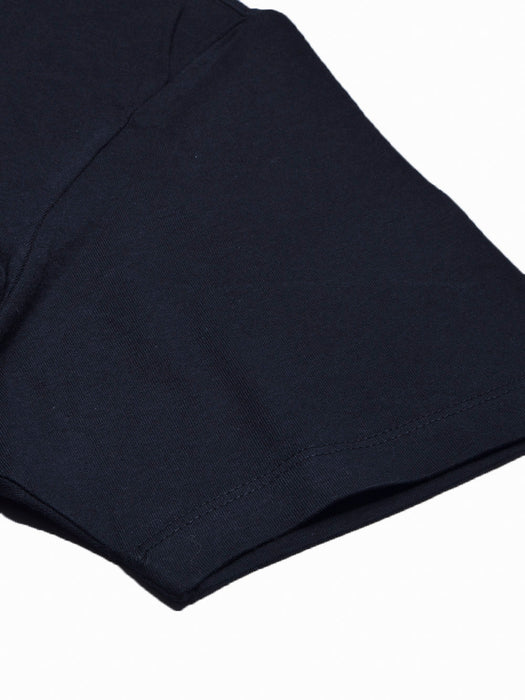 47 Single Jersey Crew Neck Tee Shirt For Men-Dark Navy with Print-BR13255