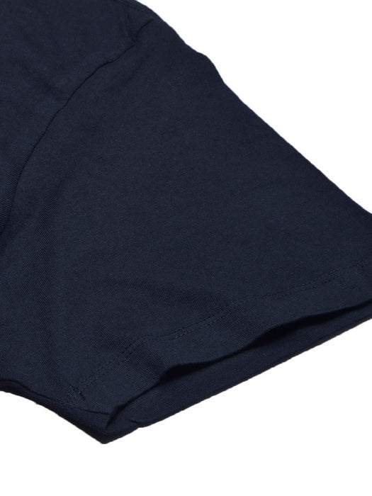 47 Single Jersey Crew Neck Tee Shirt For Men-Dark Navy with Print-BR13254