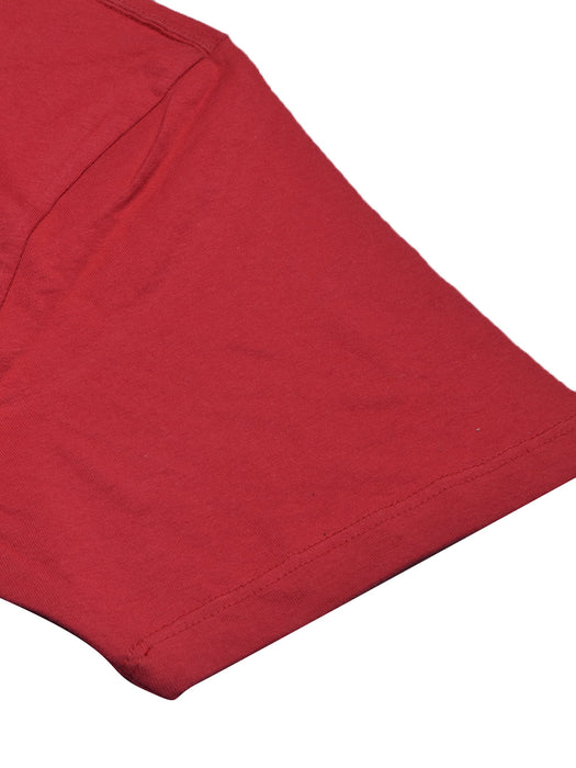 47 Single Jersey Crew Neck Tee Shirt For Men-Red with Print-BR13265
