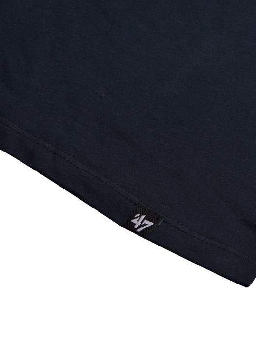47 V Neck Tee Shirt For Men-Navy with Print-BR13326