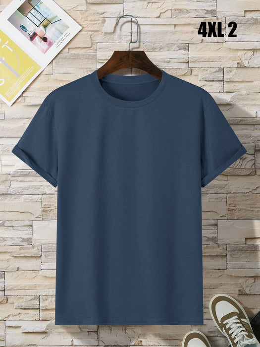 Premium Quality Single Jersey Crew Neck Tee Shirt For Men-BR13891