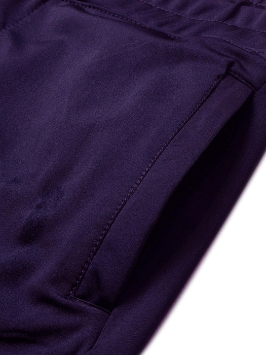 Louis Vicaci Slim Fit Lycra Trouser Pent For Men-Purple-BR664