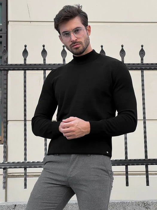 Full Fashion Wool Sweatshirt For Men-Black-BR1154